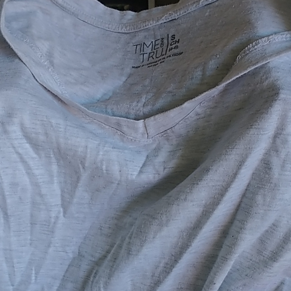 Time and trueshir sleeve v neck